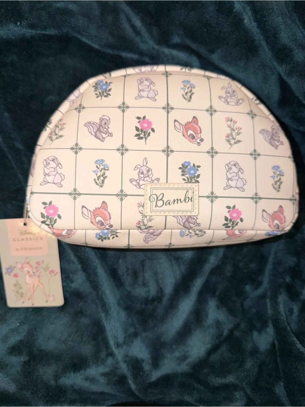 Primark Bambi Floral Cosmetic Pouch in Cream, Pink, Blue